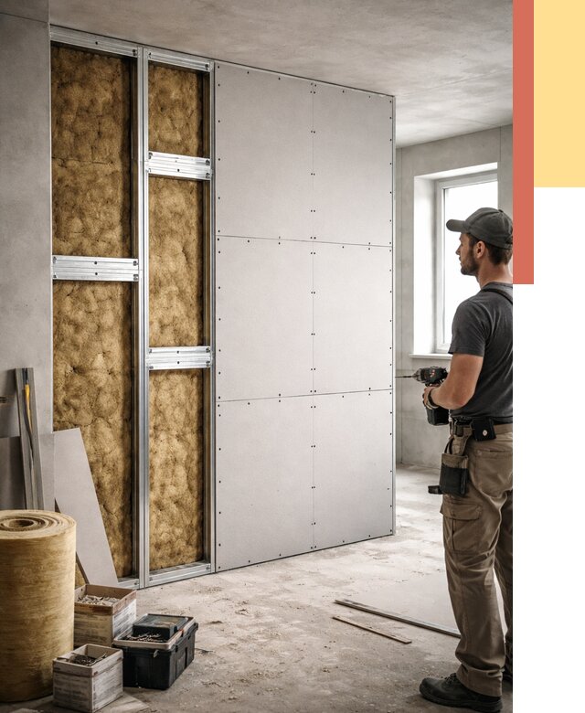 Усиленная перегородка под навеску в Воткинске от 13261 руб. — монтаж под ключ | ОТДЕЛОЧНИК-Втк