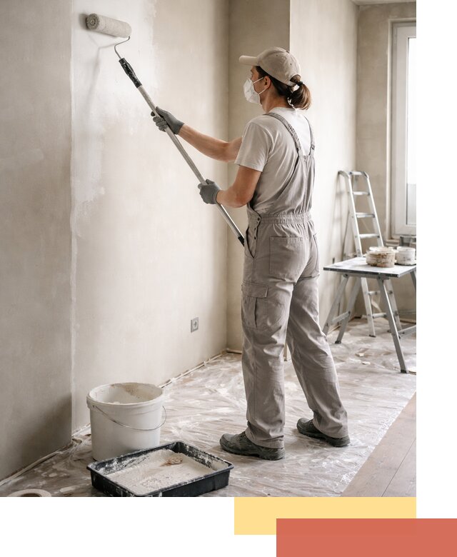 Покраска перегородок из гипсокартона в Воткинске качественно и недорого