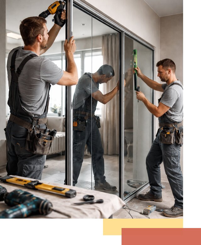 Каркасные стеклянные перегородки под ключ в Воткинске