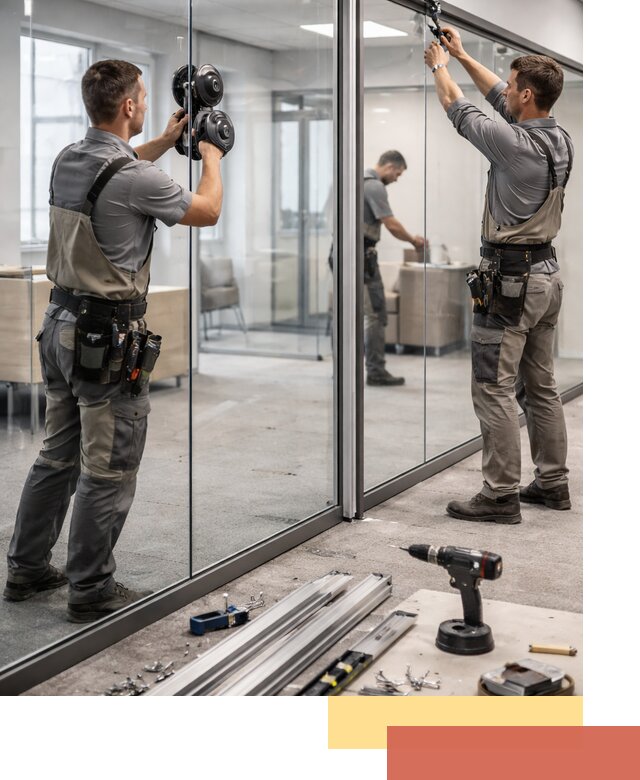 Стеклянные офисные перегородки под ключ в Воткинске