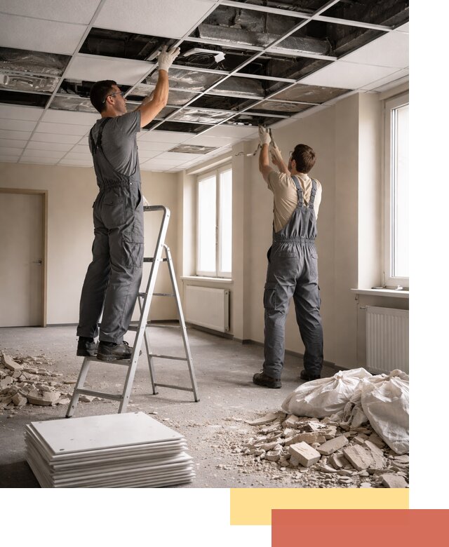 Демонтаж потолков Армстронг профессионально в Воткинске