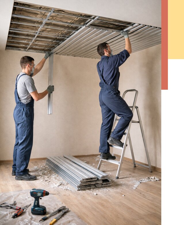 Демонтаж реечного потолка в Воткинске от 4662 руб. быстро и недорого | ОТДЕЛОЧНИК-Втк