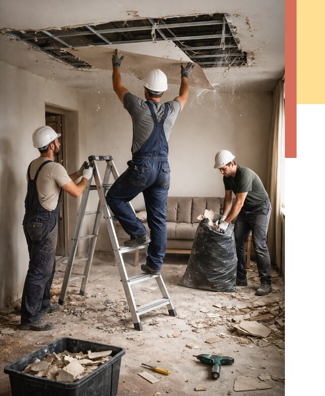 Демонтаж гипсокартонного потолка в Воткинске от 435 руб. за м2 — ОТДЕЛОЧНИК-Втк