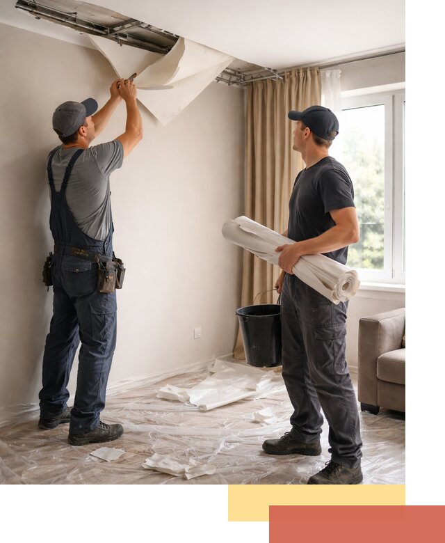 Демонтаж натяжного потолка в Воткинске быстро и аккуратно