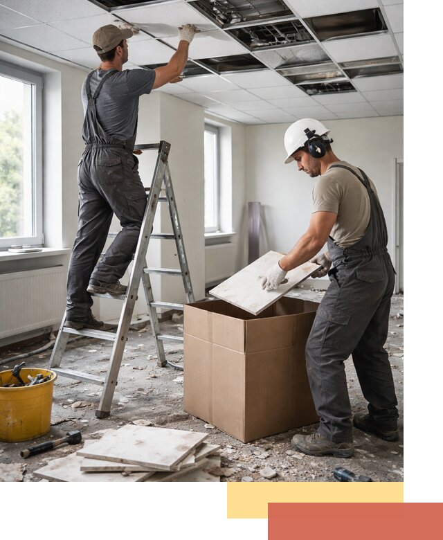 Демонтаж потолочной плитки в Воткинске быстро и аккуратно