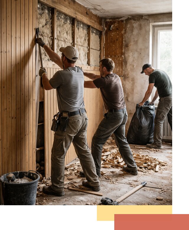 Демонтаж вагонки и вывоз материалов в Воткинске