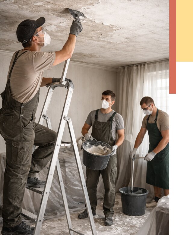 Удаление побелки с потолка в Воткинске от 2590 руб. быстро и недорого | ОТДЕЛОЧНИК-Втк