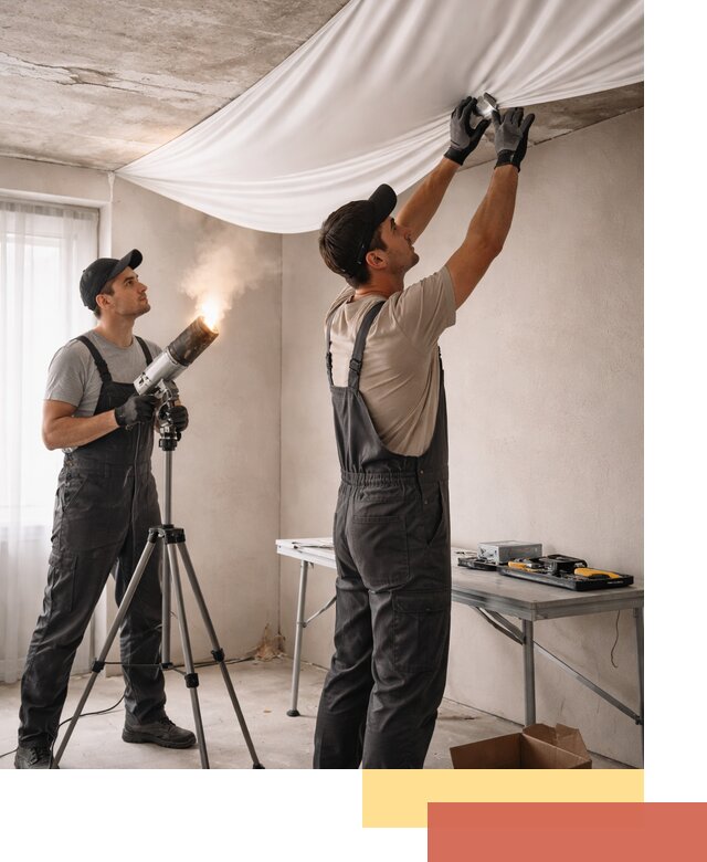 Установка натяжного потолка под ключ в Воткинске