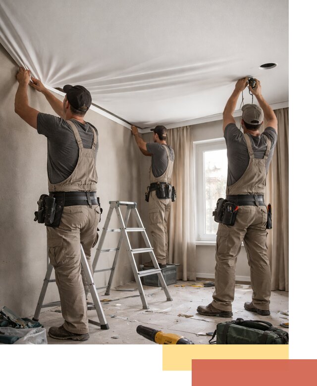 Монтаж матового натяжного потолка в Воткинске качественно и быстро