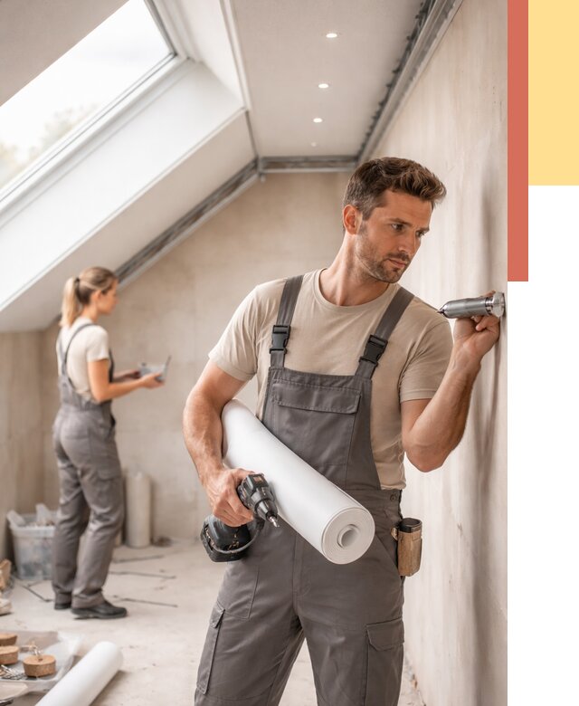 Монтаж натяжного потолка на мансарде в Воткинске от 3626 руб. | ОТДЕЛОЧНИК-Втк