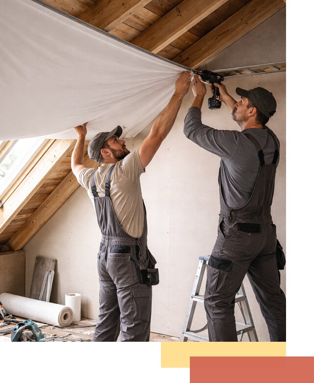 Монтаж натяжного потолка в мансарде в Воткинске