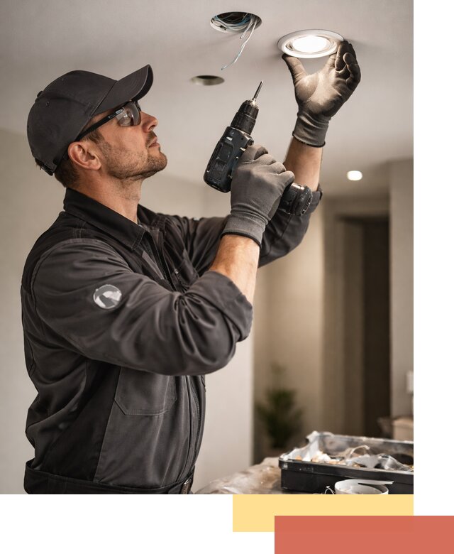 Установка точечных светильников в натяжной потолок в Воткинске