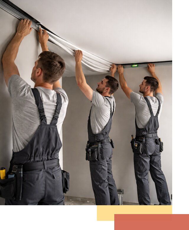 Теневые натяжные потолки в Воткинске: монтаж и отделка быстро и качественно