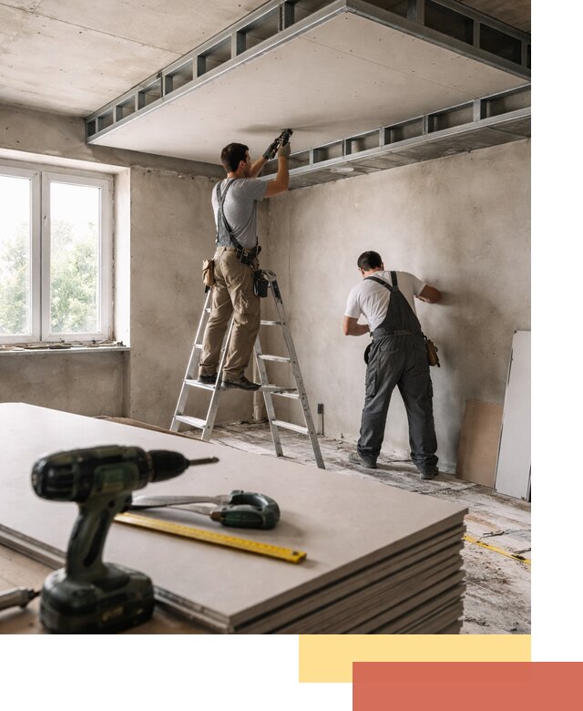 Двухуровневый потолок из гипсокартона в Воткинске