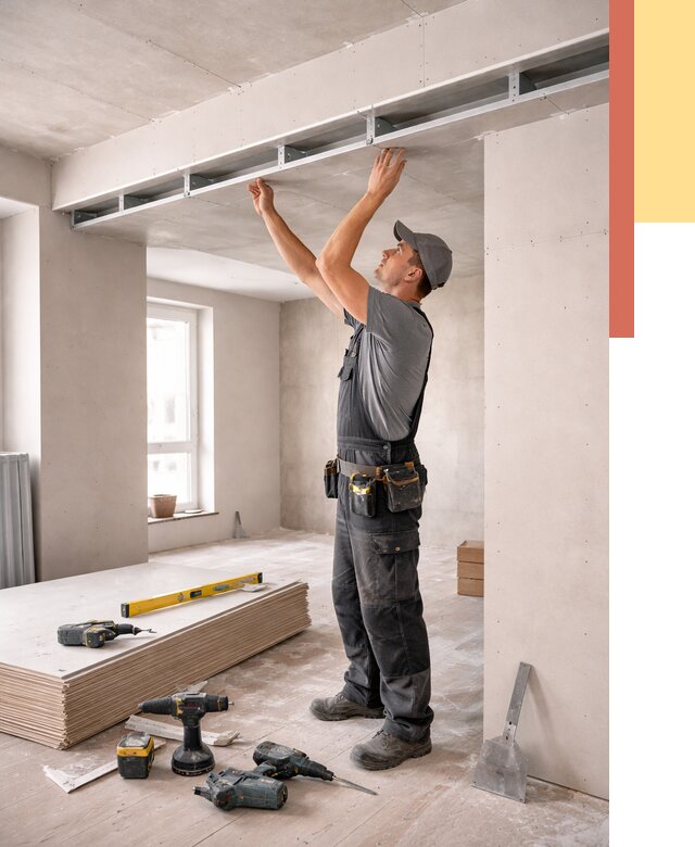 Потолок из гипсокартона с нишей в Воткинске от 1295 руб. под ключ | ОТДЕЛОЧНИК-Втк