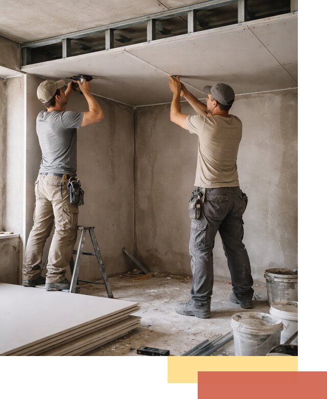 Короб из гипсокартона на потолке под ключ в Воткинске