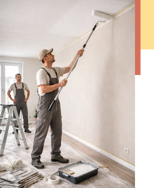 Покраска потолка из гипсокартона в Воткинске от 4662 руб./м2 — услуги под ключ | ОТДЕЛОЧНИК-Втк