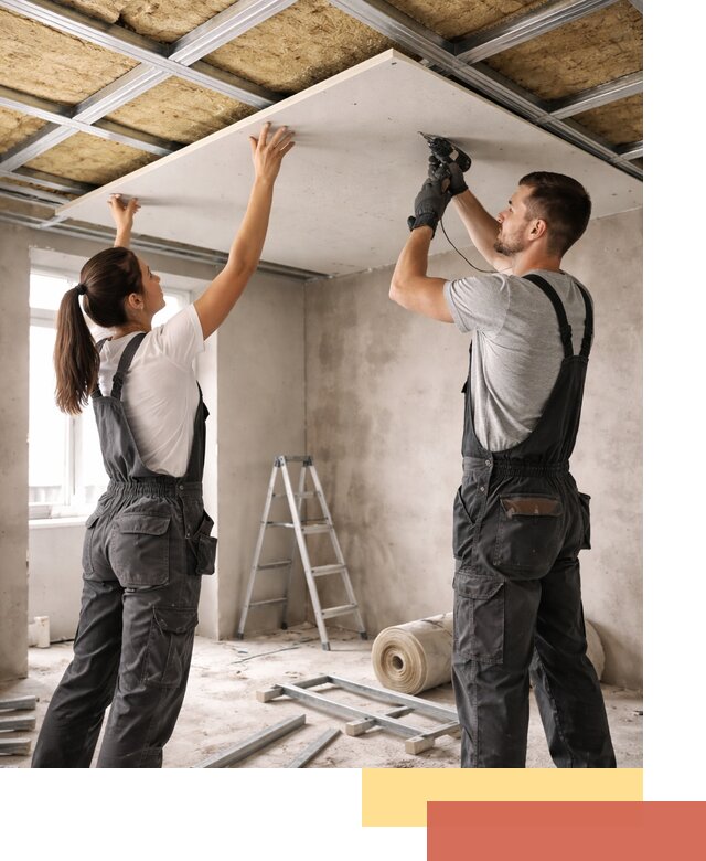 Звукоизоляция потолка из ГКЛ в Воткинске профессионально и надежно