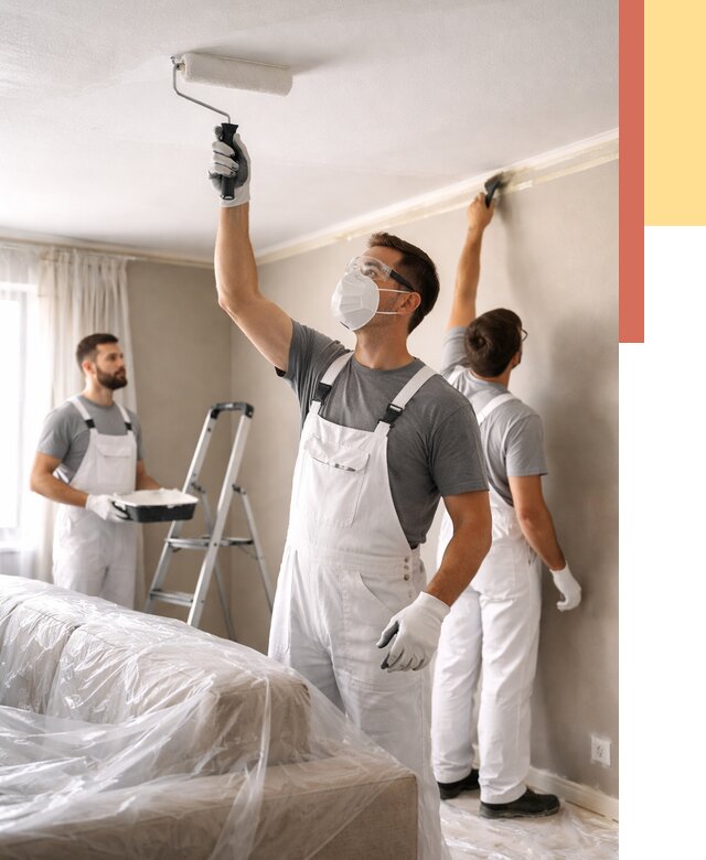 Покраска потолка водоэмельсионной краской в Воткинске от 2279 руб/м² — услуги под ключ | ОТДЕЛОЧНИК-Втк