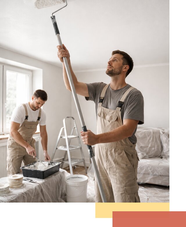 Покраска потолка водоэмульсионной краской в Воткинске