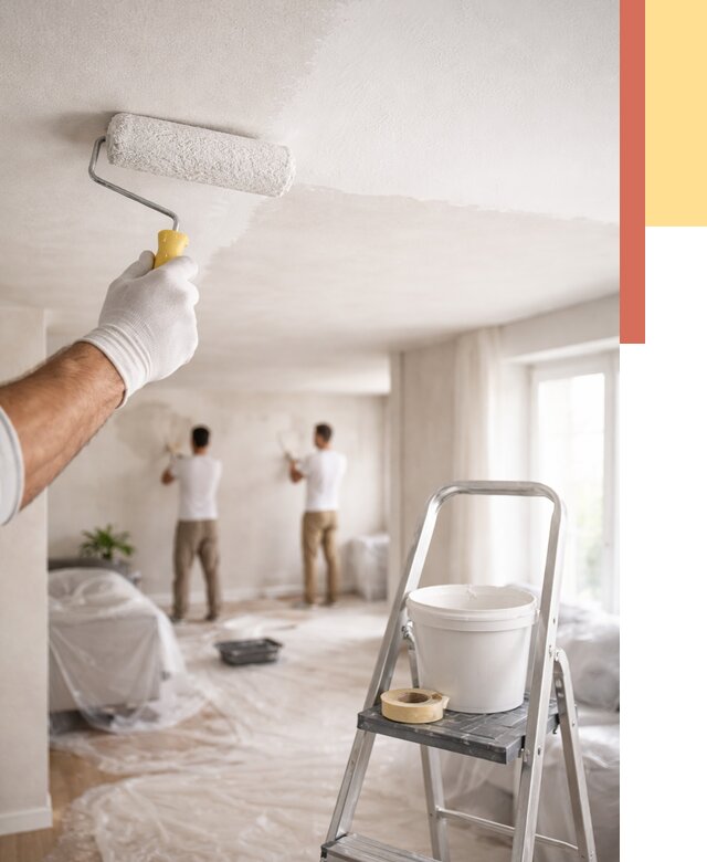 Покраска потолка акриловой краской в Воткинске от 2590 руб. | ОТДЕЛОЧНИК-Втк