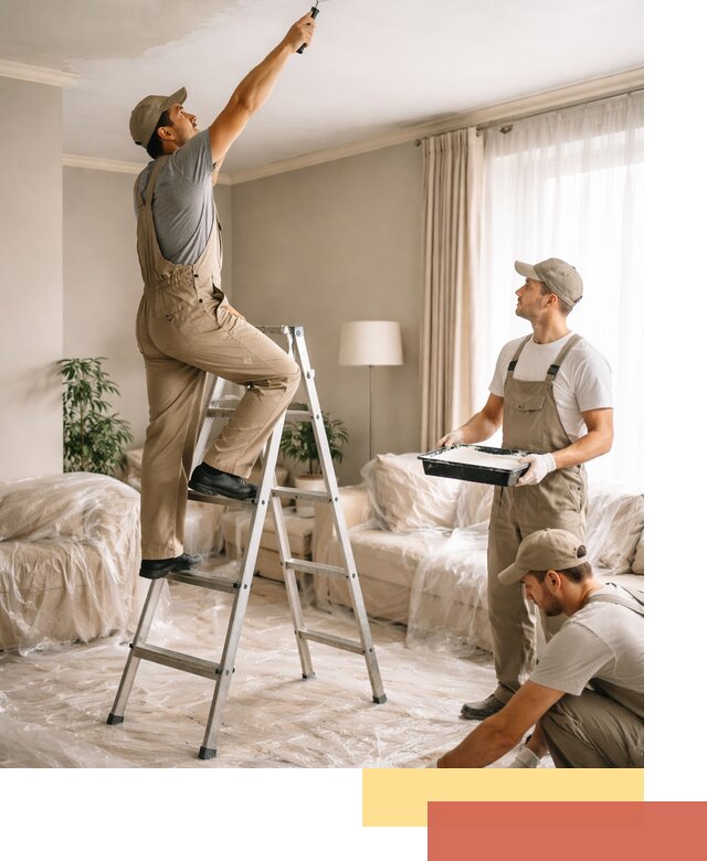 Покраска потолков акриловой краской в Воткинске качественно и быстро