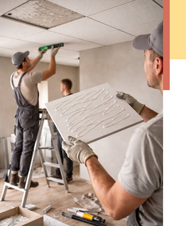 Монтаж потолочной плитки в Воткинске от 4662 руб. — быстро и недорого | ОТДЕЛОЧНИК-Втк