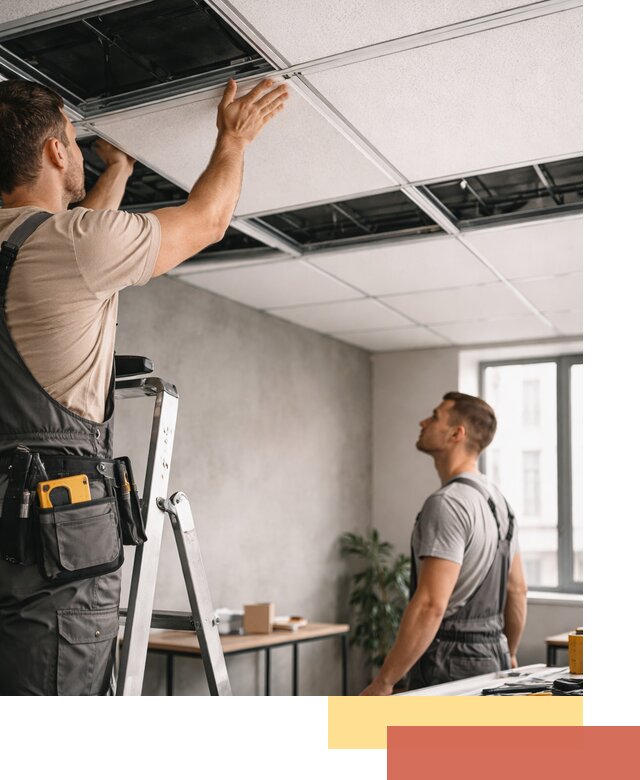 Монтаж потолочной плитки в Воткинске качественно и в срок