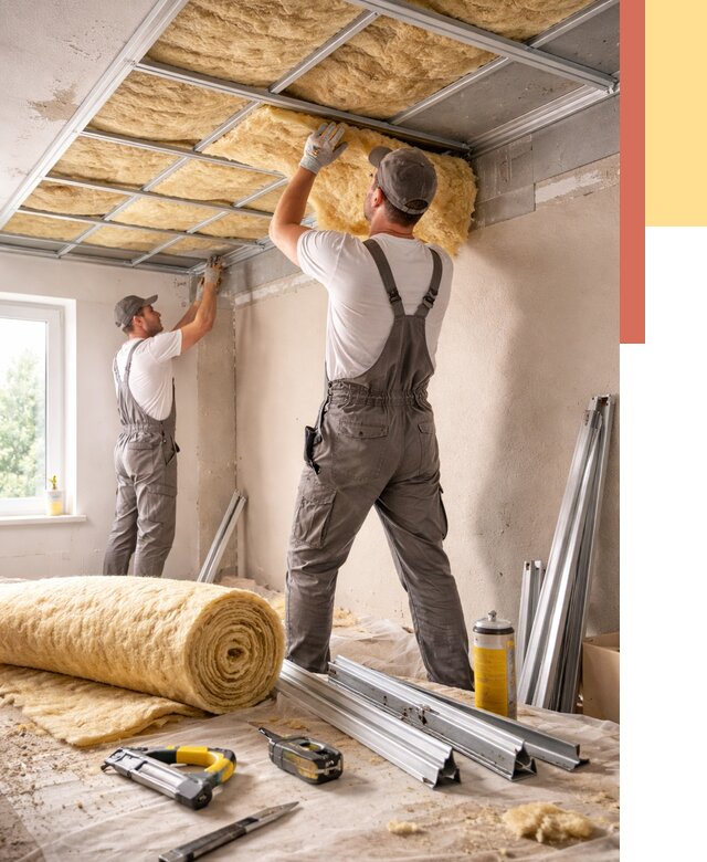 Утепление потолка в Воткинске от 7459 руб/м2 — недорого, быстро, под ключ | ОТДЕЛОЧНИК-Втк